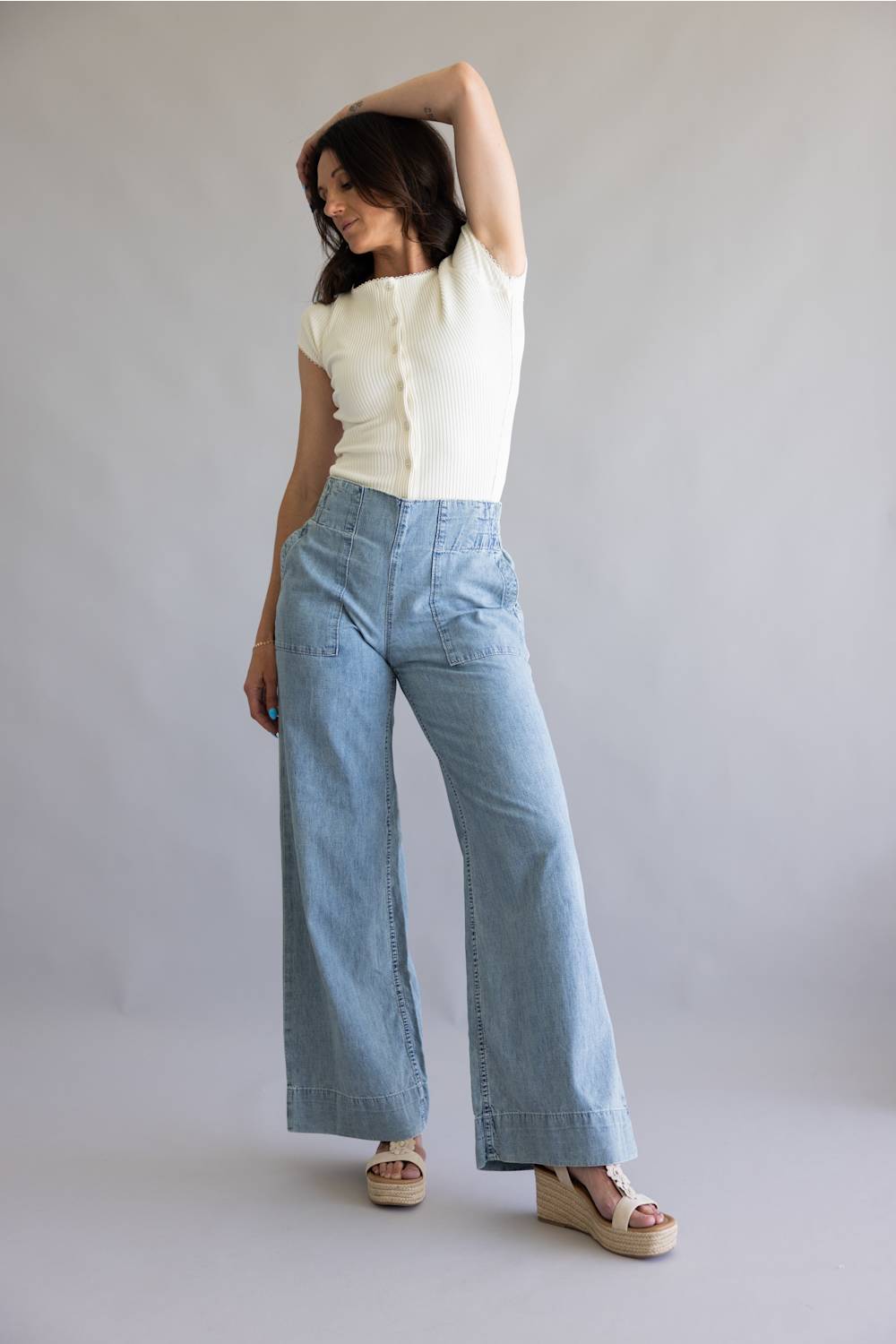 Free People We The Free Breezy Denim Pull-On Jeans for Women