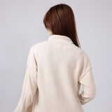 Honeycomb Stitch Cardigan for Women in Heather Oat