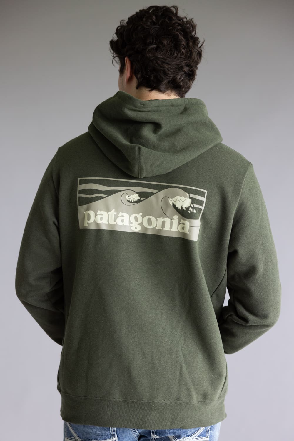 Patagonia Men’s Boardshort Logo Uprisal Hoodie in Green