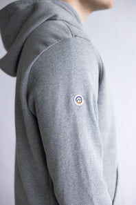Patagonia Men’s Fitz Roy Icon Uprisal Hoodie in Gravel Heather 
