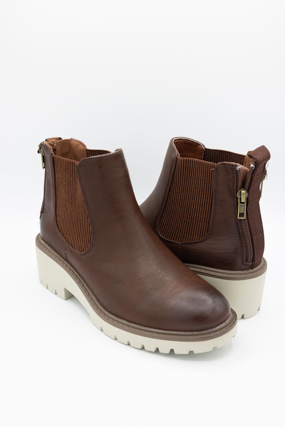 Pierre Dumas Danielle Lug Booties for Women in Whiskey