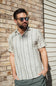 Woven Resort Button Up Shirt for Men in Sage
