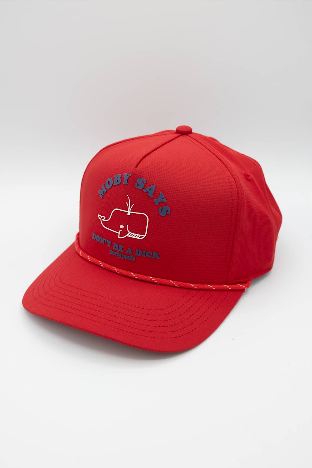 Party Pants Moby Says Snapback Hat for Men in Red