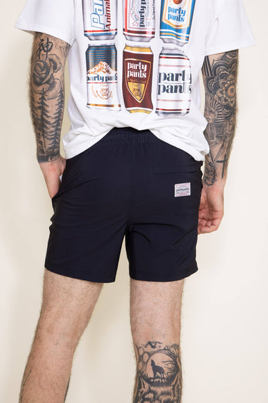 Party Pants Solid Sport Shorts for Men in Black