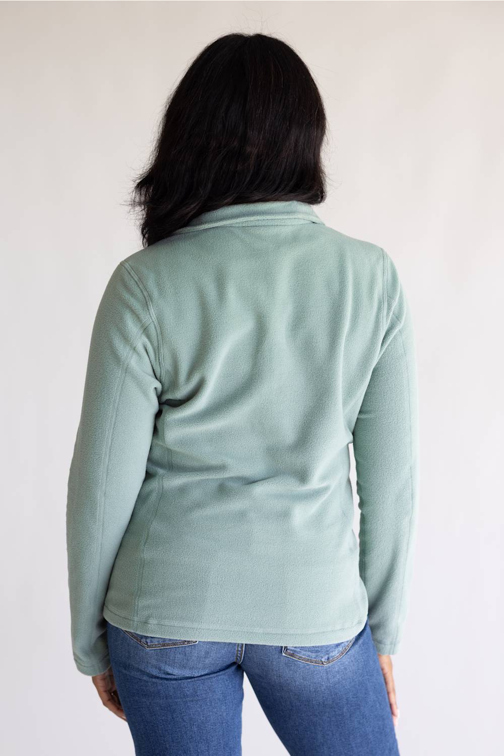 Patagonia Women’s Micro D Quarter Zip Pullover in Cover Green