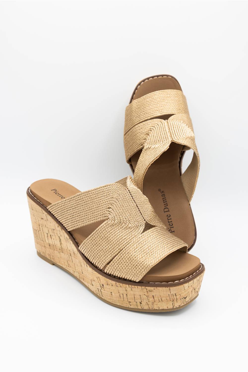 Pierre Dumas Flynn Wedges for Women in Rose Gold