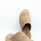 Pierre Dumas Jeda Heeled Clogs for Women in Taupe