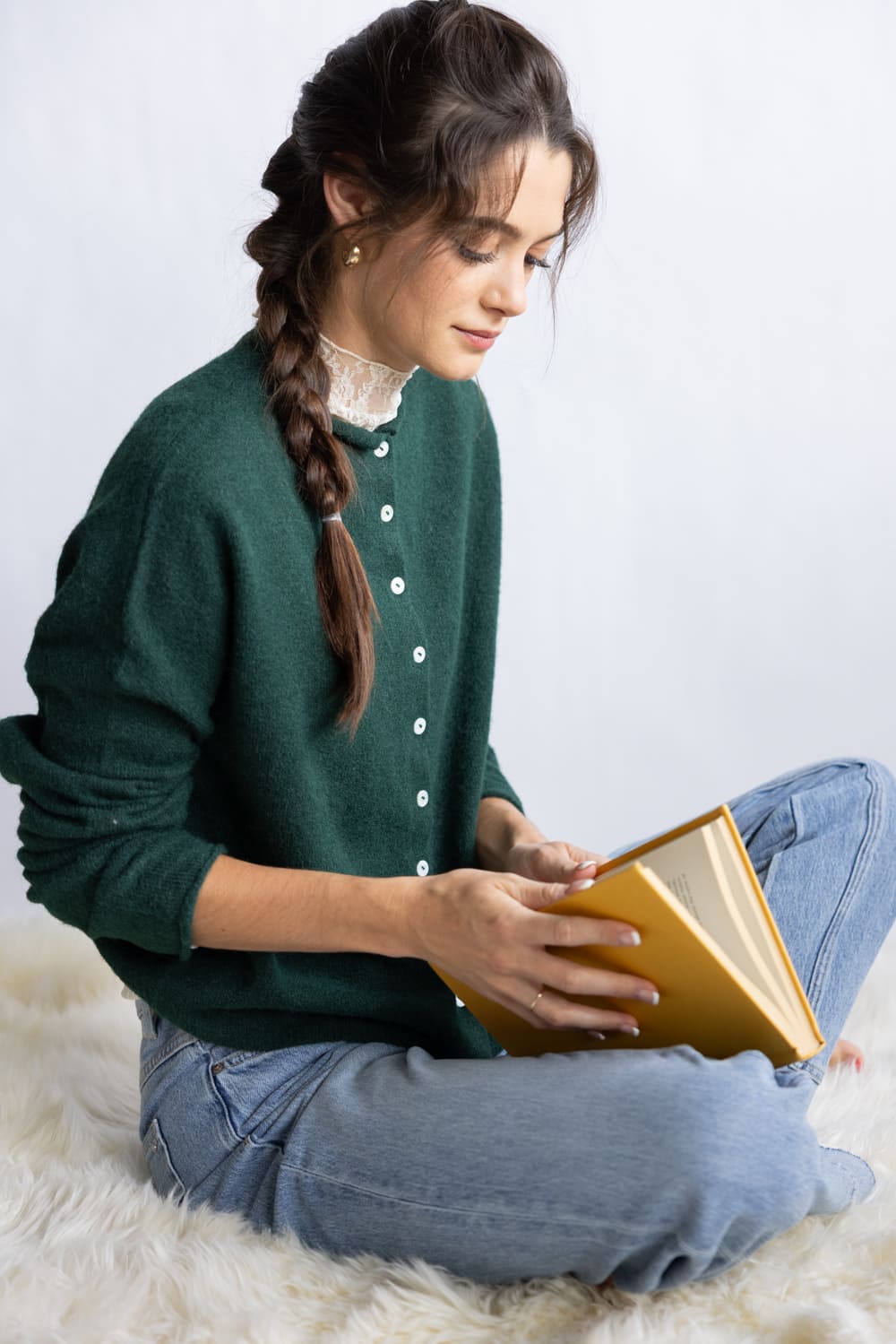 Things Between Piper Cardigan for Women in Forest Green