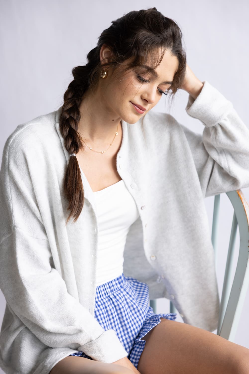 Things Between Piper Cardigan for Women in Light Grey