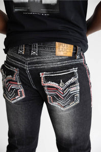 Pure Luck Rhythm Bootcut Jeans for Men in Black