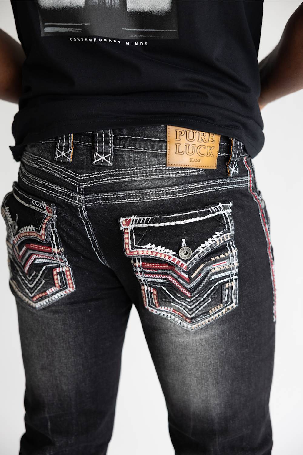 Pure Luck Rhythm Bootcut Jeans for Men in Black