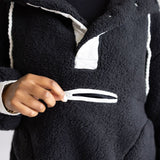 Two Tone Pullover for Women in Black