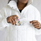 Quilted Pullover for Women in White