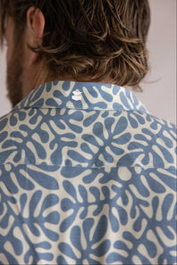 Jetty Garwood Woven Button Up Shirt for Men in Blue