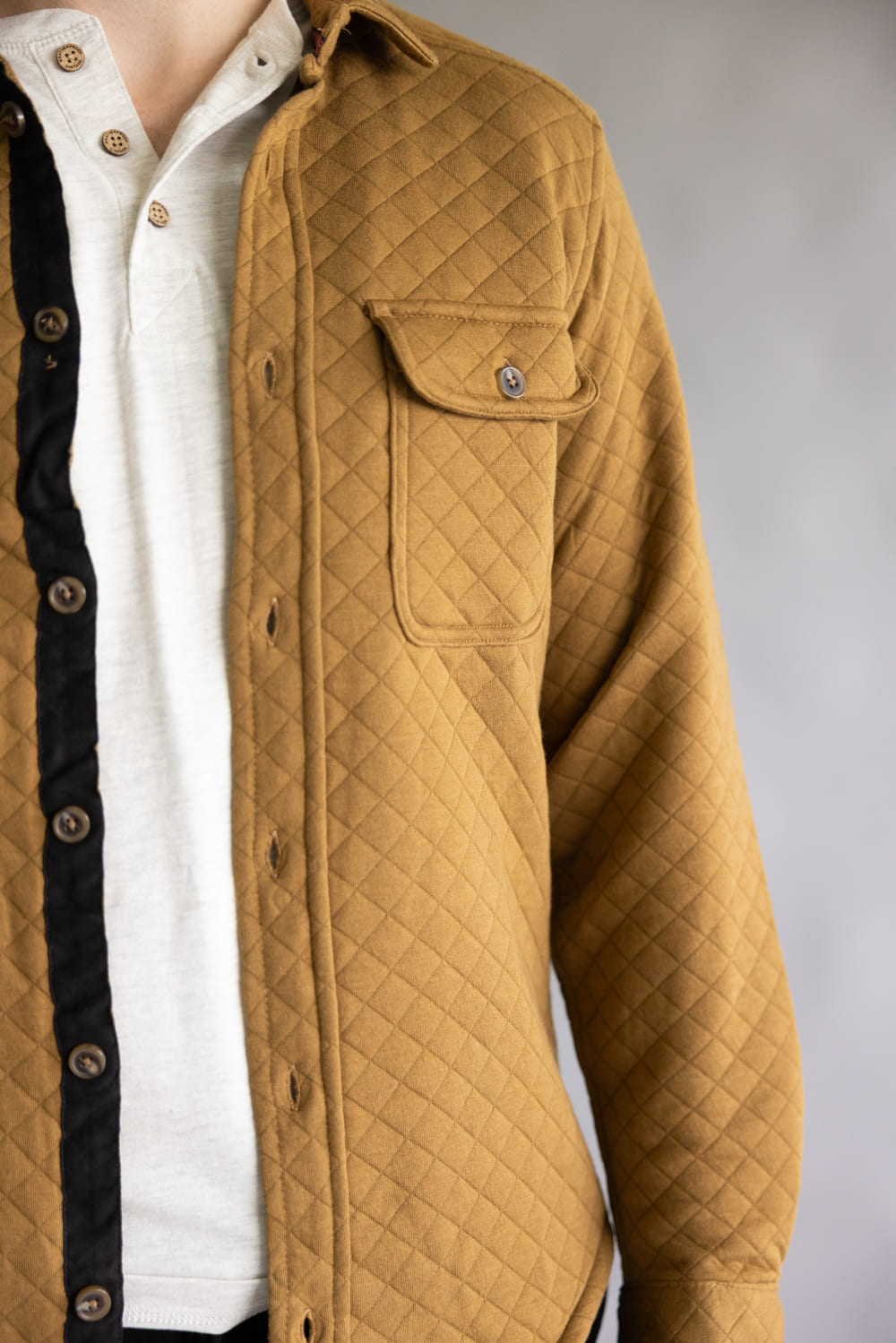 1897 Original Quilted Shirt Jacket for Men in Earth