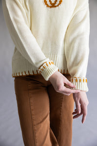  Simply Southern Hello Pumpkin Sweater for Women in Ivory 