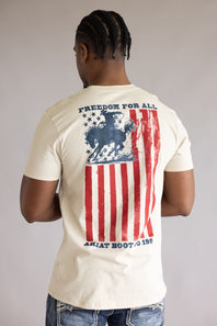  Ariat Split Freedom Painted T-Shirt for Men in Soft Silt 