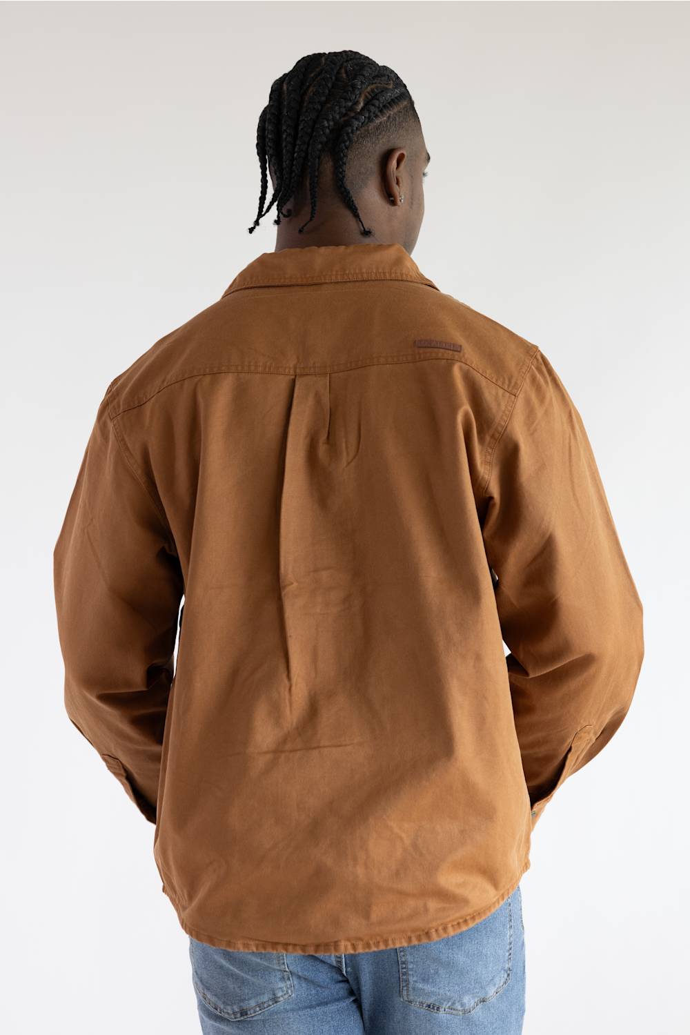 back of brown jacket 
