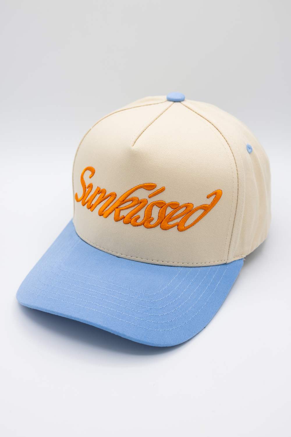 C.C. Sunkissed Trucker Hat for Women in Cream Blue