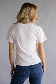 Simply Southern Love Heart T-Shirt for Women in Light Pink