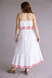 Simply Southern nautical dress white red