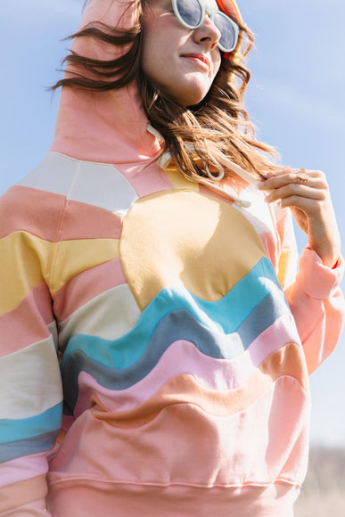 Womens Simply Southern Patched Sun Hoodie for Women in Multi