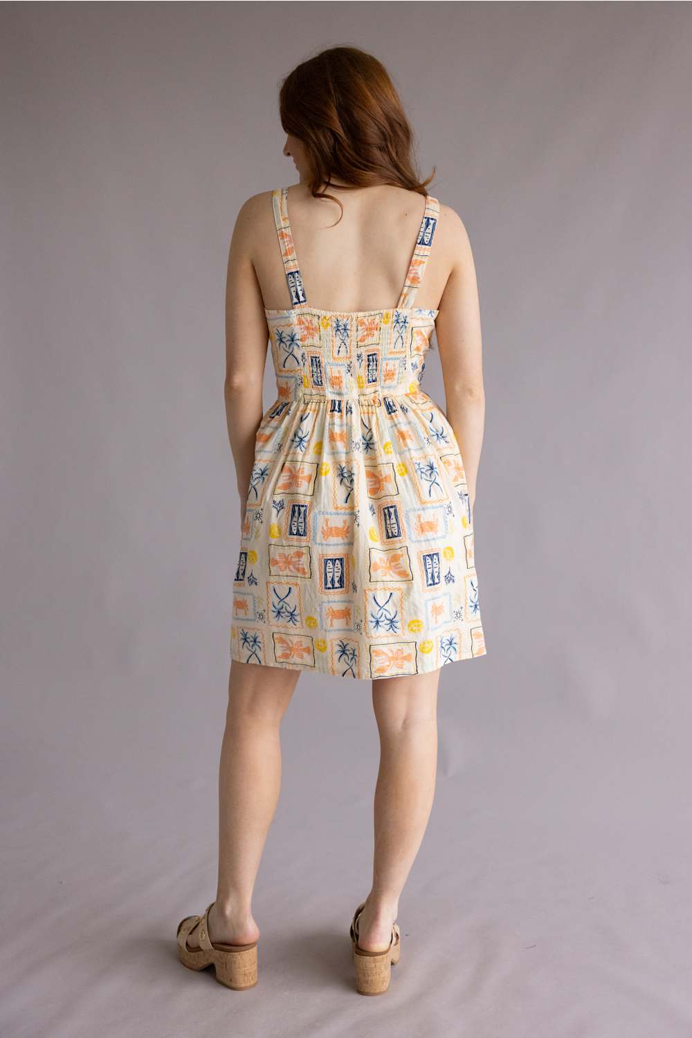 Simply Southern Seaside Patch dress lobster orange