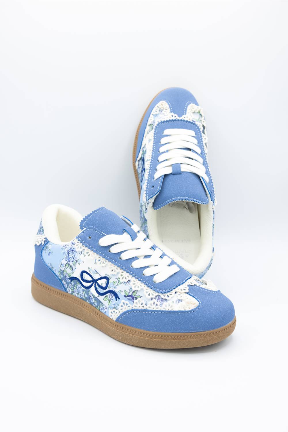 Simply Southern Summer Sneakers for Women in Blue Bow