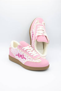 Simply Southern Summer Sneakers for Women in Pink Bow