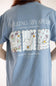 Simply Southern Walking by Faith Goose Mineral Wash T-Shirt for Women in Faded Denim Blue | MINWASH-TRIPPING-FDBLU