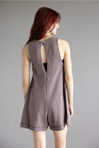 Simply Southern Washed Romper for Women in Dark Gray