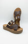 Soda Resume Platform Sandals for Women in Brown