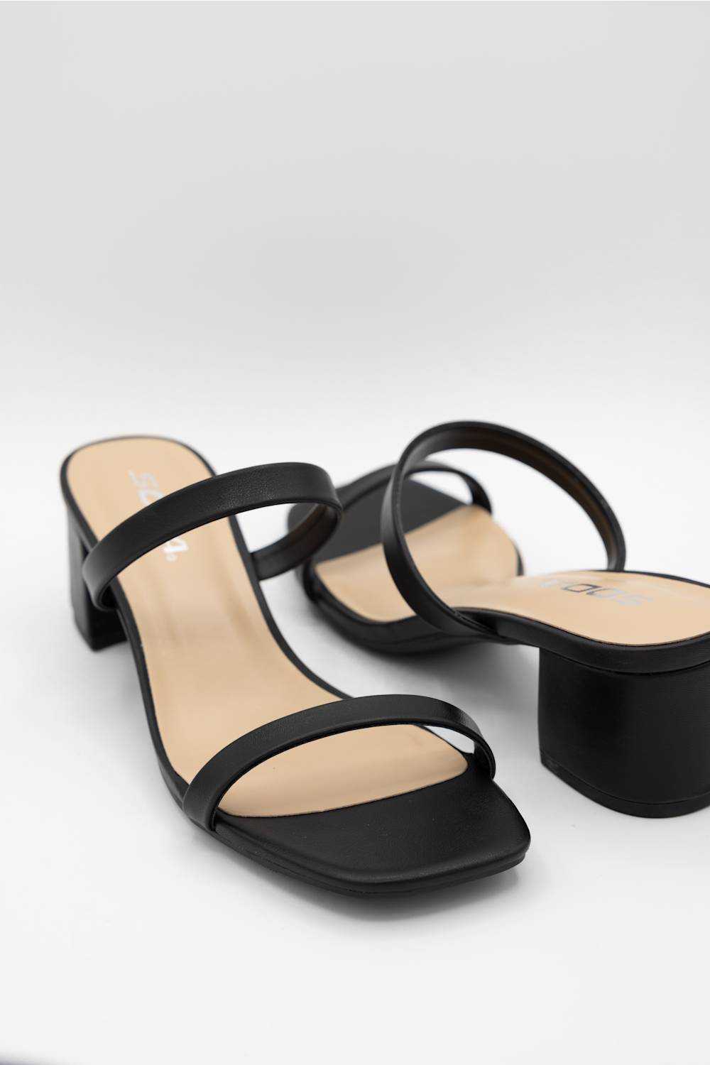Soda Verlin Block Heels for Women in Black