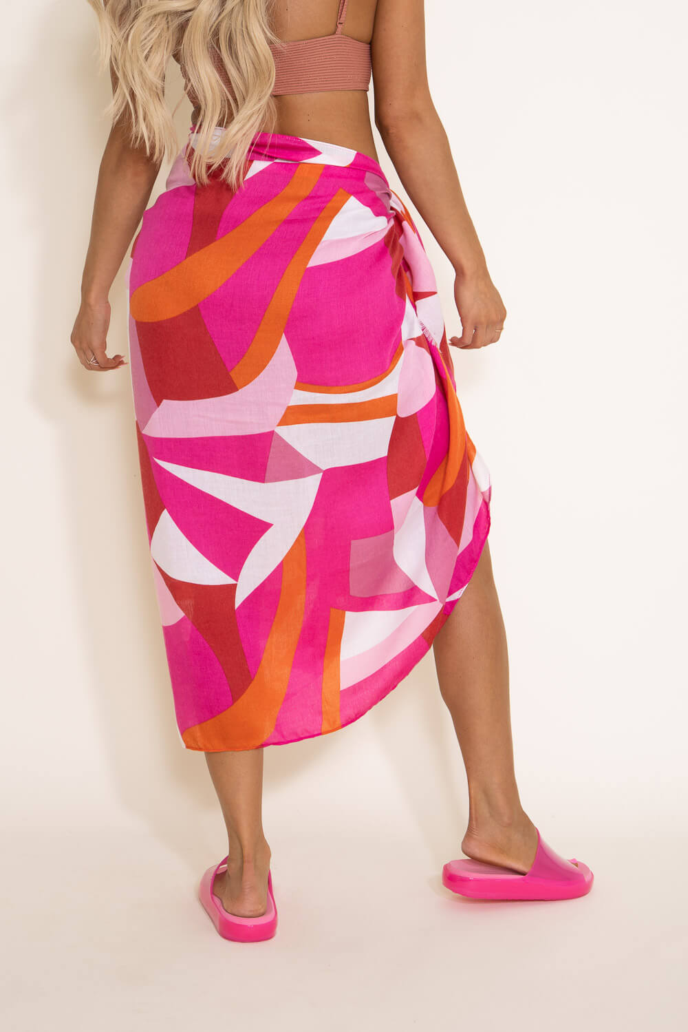 Swim Cover Up Sarong for Women in Pink