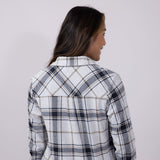 Thread & Supply Lewis Soft Luxe Button Up Shirt for Women in Off White Black Brown