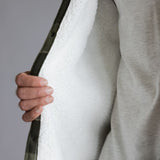 Sherpa Lined Polar Hooded Shacket for Men in Olive