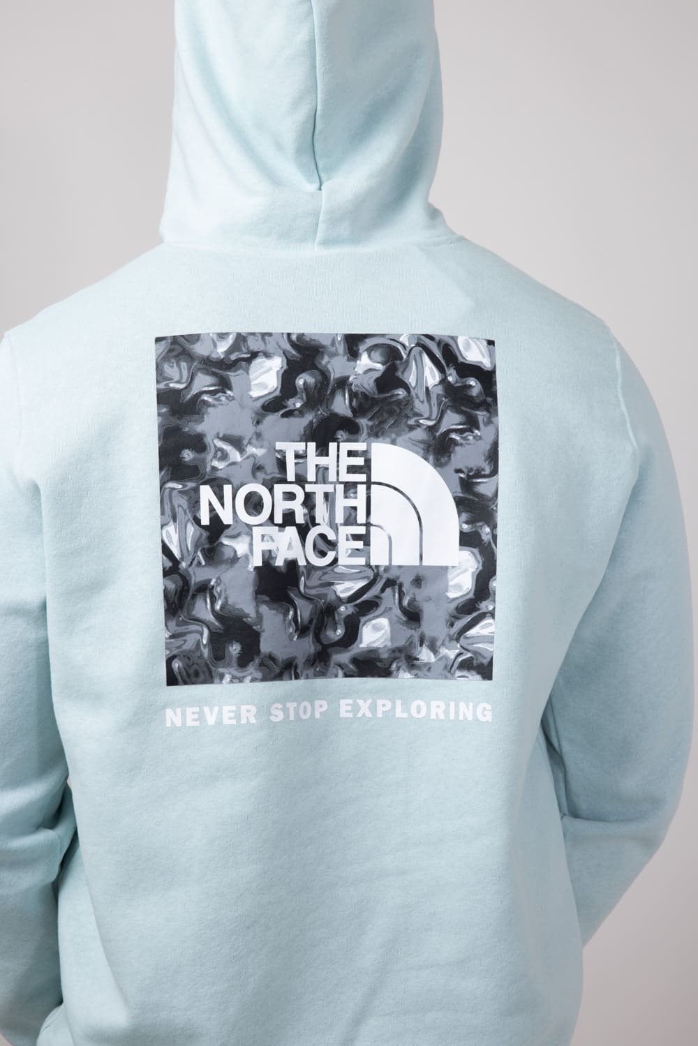 The North Face Box Logo Hoodie for Men in Muted Pine