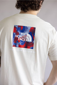 The North Face Red White & Blue Tee for Men in White Dune