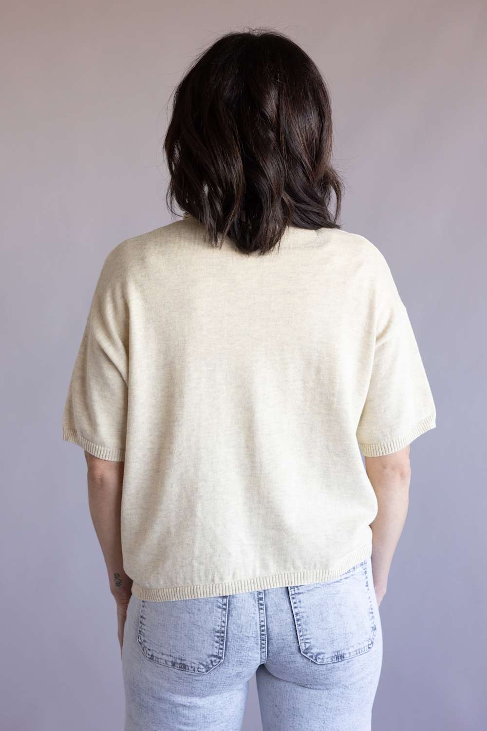 Things Between Half Sleeve Toby Cardigan for Women in Oatmeal