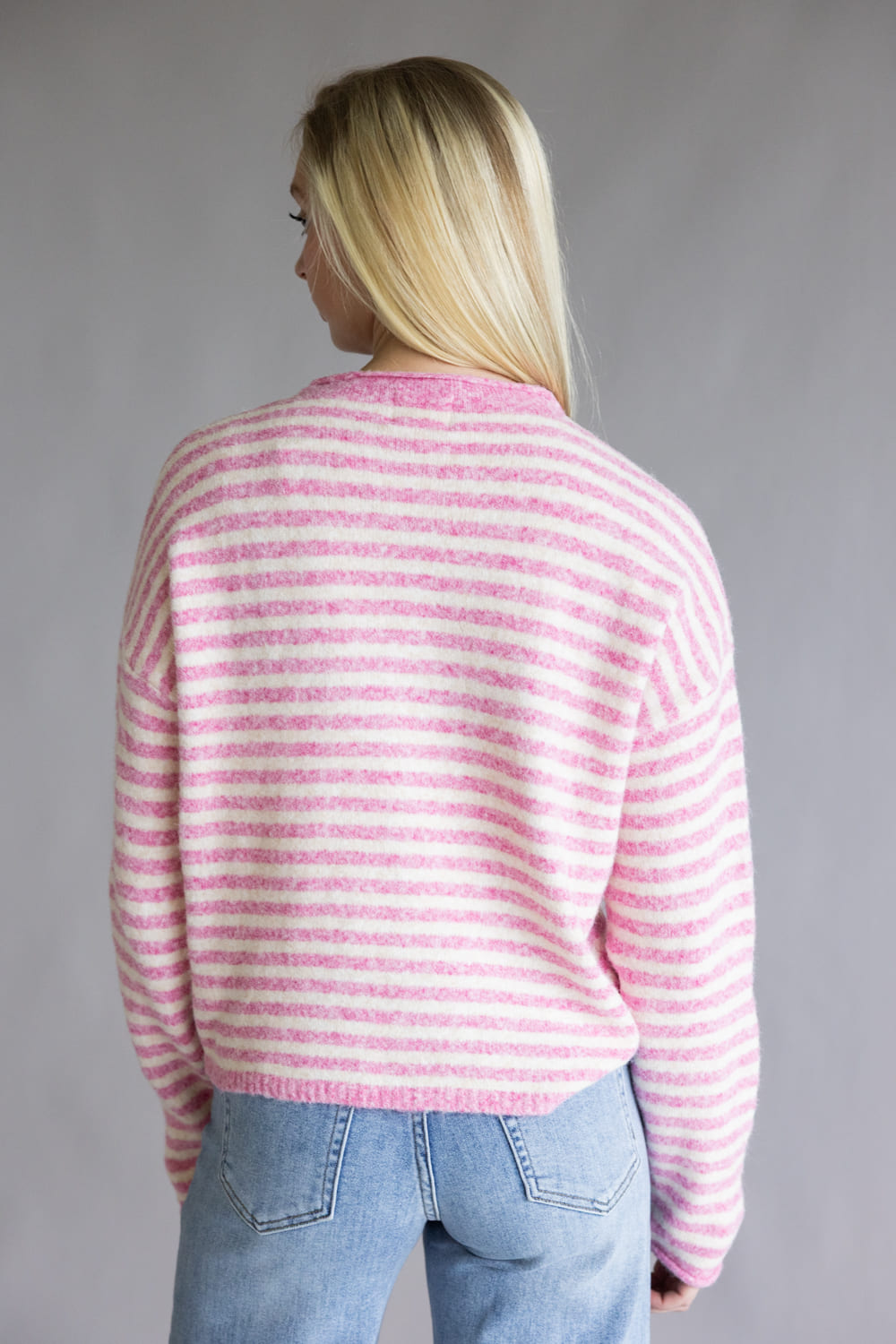Things Between Piper Cardigan for Women in Bubblegum Stripe