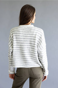 Things Between Piper Cardigan for Women in Ivory Stripe
