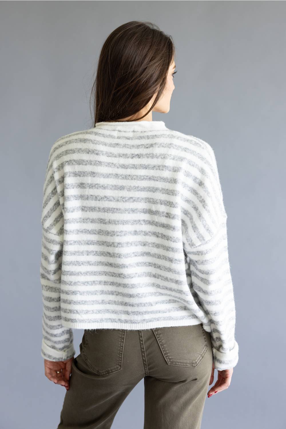 Things Between Piper Cardigan for Women in Ivory Stripe