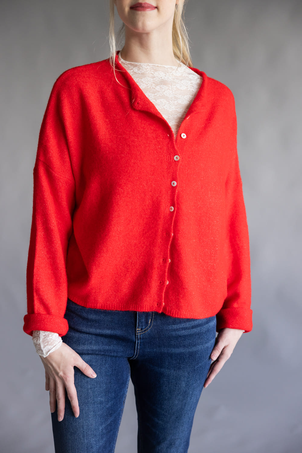 Things Between Piper Cardigan for Women in Red
