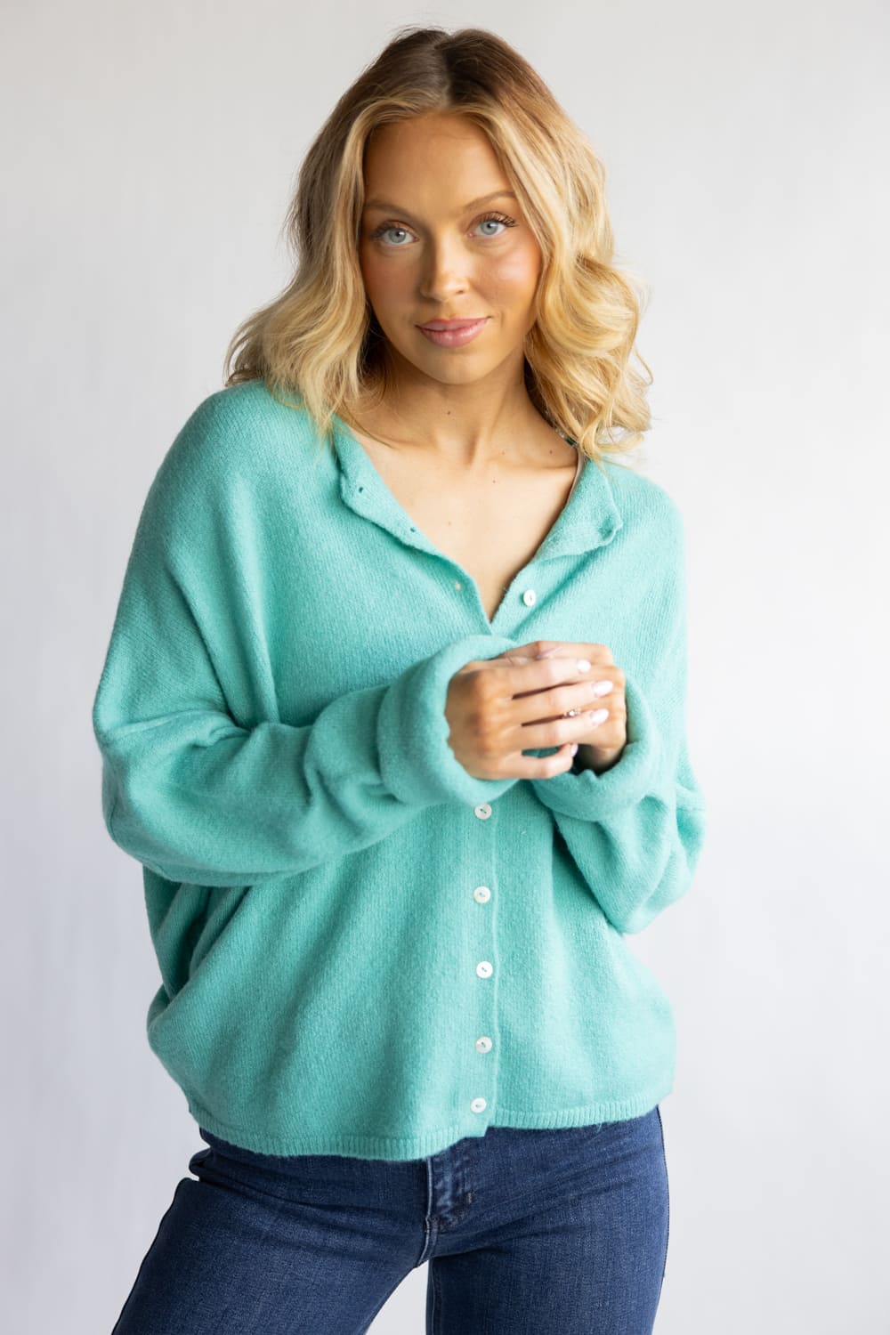 Things Between Piper Cardigan for Women in Turquoise