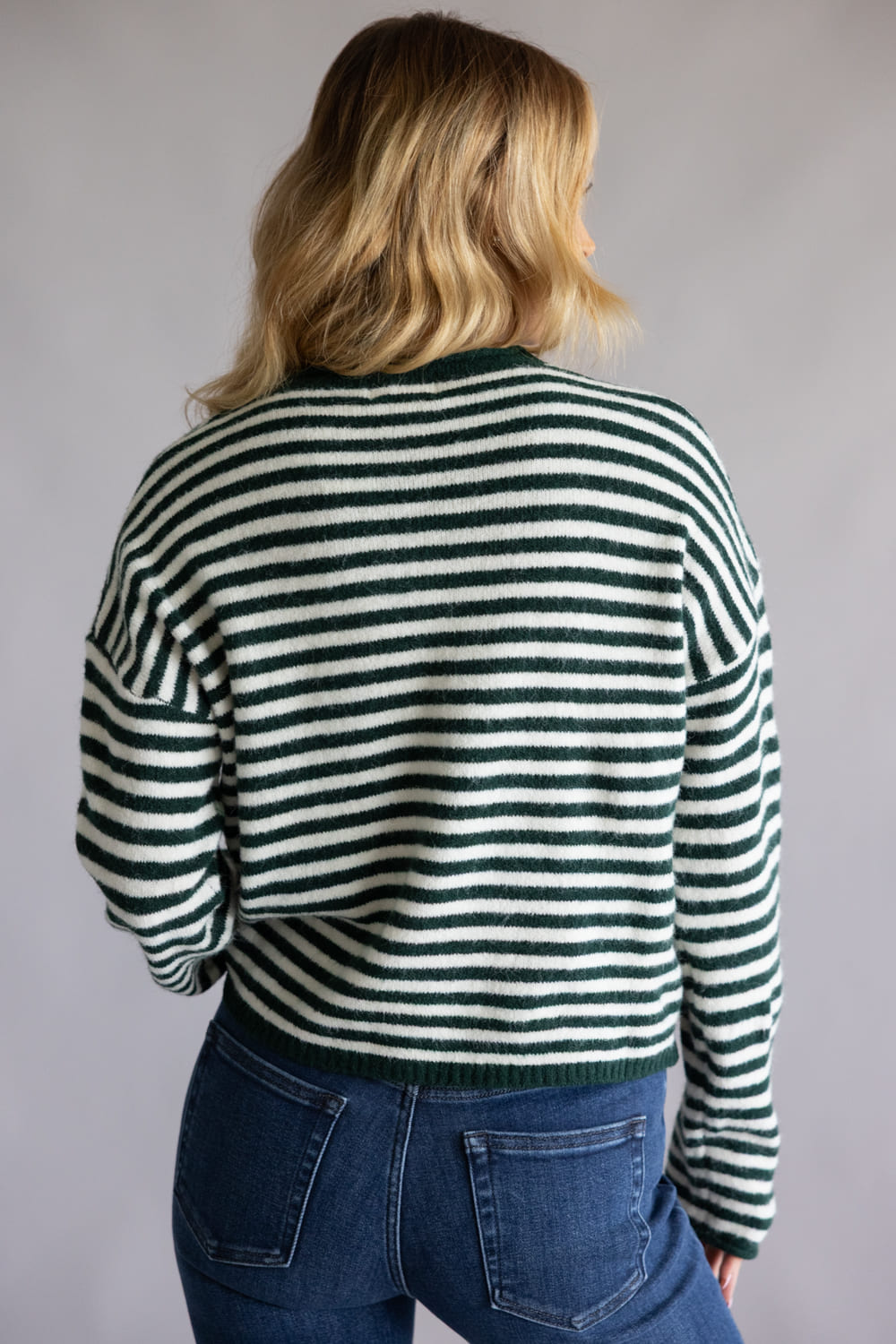 Things Between Piper Henley Shirt for Women in Forest Green Stripe | T ...