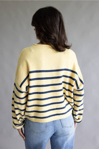 Things Between Striped Piper Pullover for Women in Butter