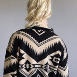 Thread & Supply Canyon Jacket for Women in Cream Black Aztec