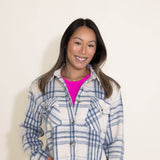 Thread & Supply Chandler Shacket for Women in Blue Plaid