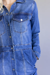 Thread & Supply Norma Denim Dress for Women in Dark Wash