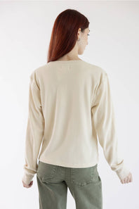 Thread & Supply Tana Henley Shirt for Women in Eggnog | T8728MWKTS-EGGNOG